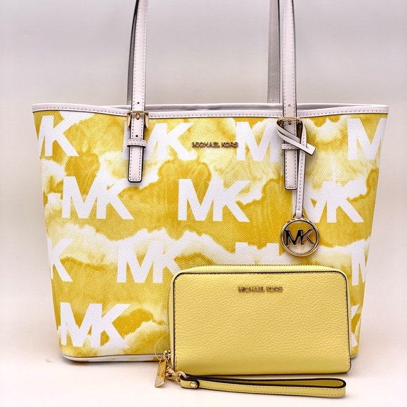 Michael Kors Handbags - Michael Kors CarrtAll Tote and Wallet Set